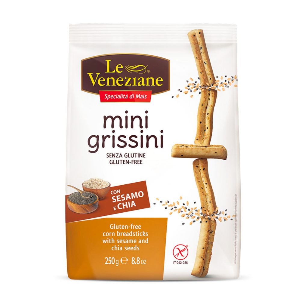 Mini Grissini al Sesamo Le Veneziane 250 g SIN GLUTEN