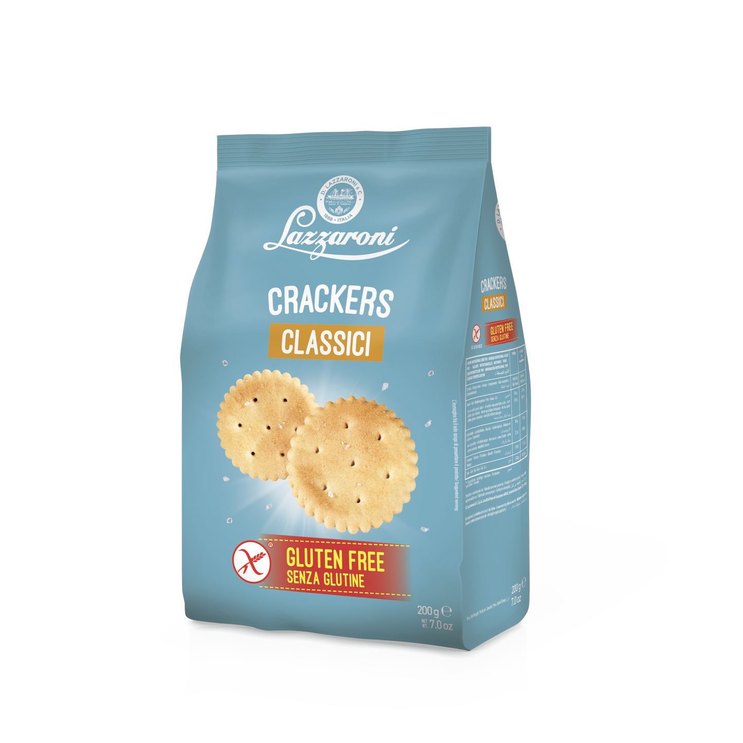 Crackers Classici 200 gr Lazzaroni GLUTEN FREE