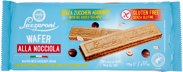 Wafer Nocciola Lazzaroni 175 g SIN GLUTEN