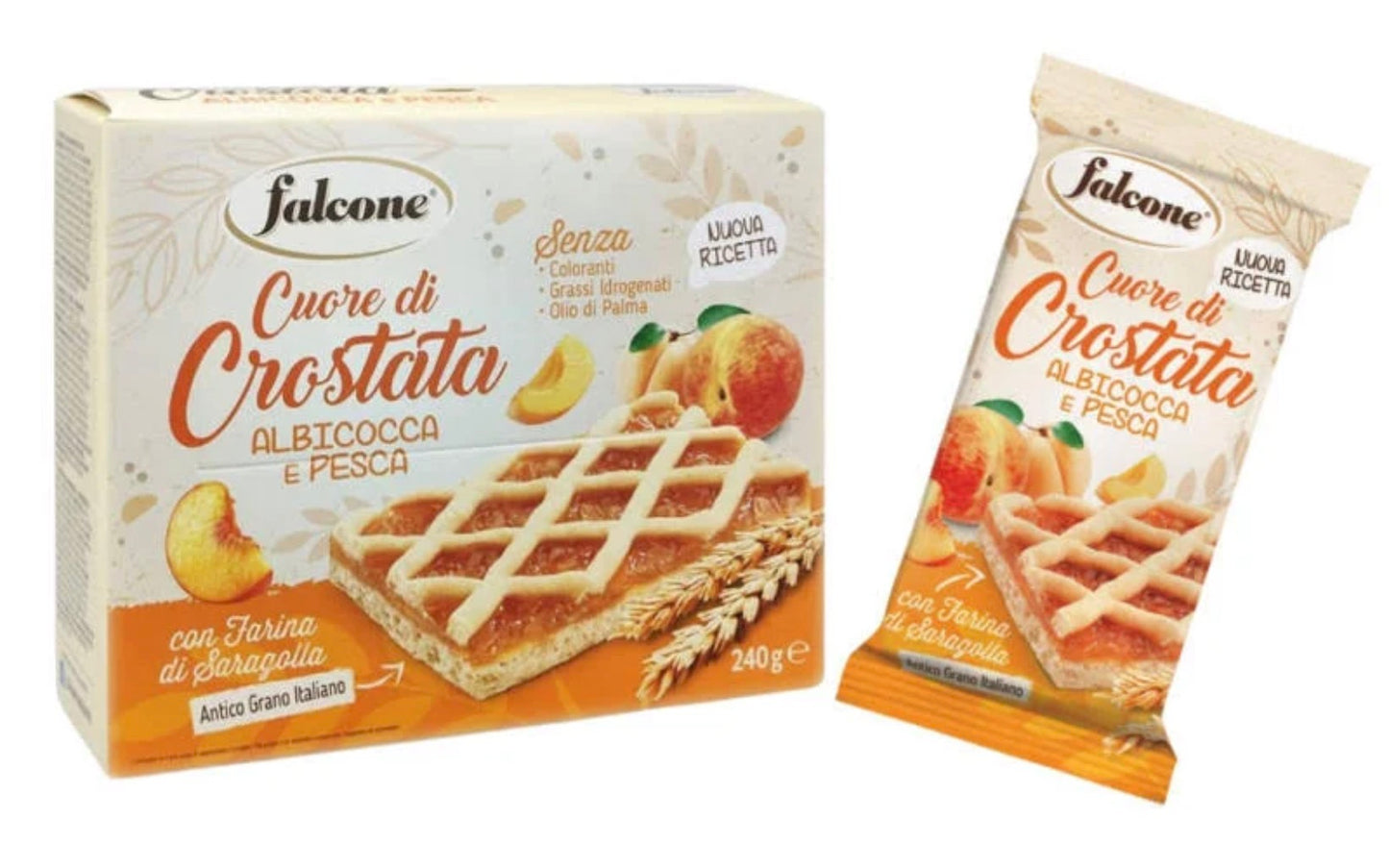 Cuore di Crostata con Albicocca e Pesca 240g Falcone