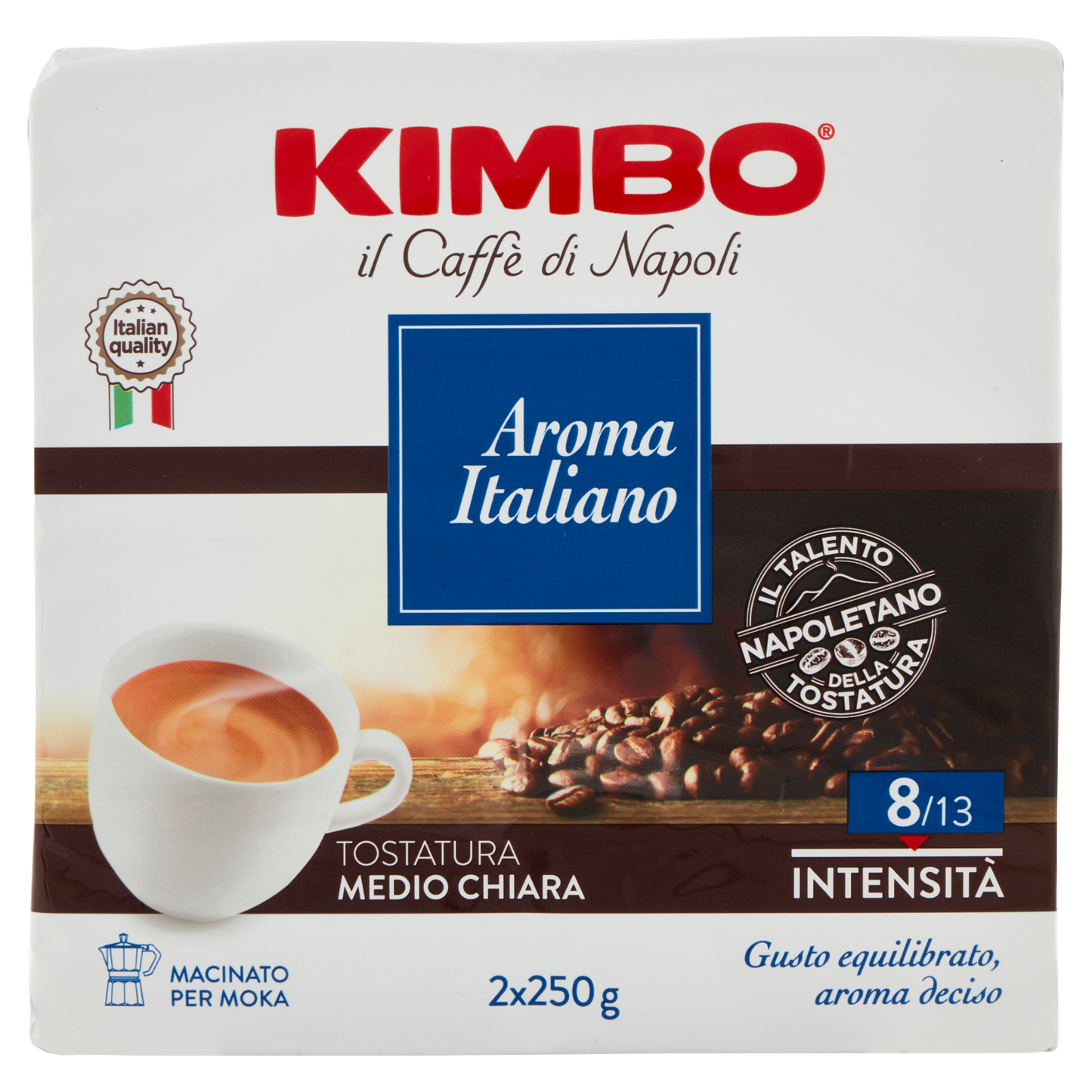Café molido Aroma Italiano KIMBO 2 x 250 g