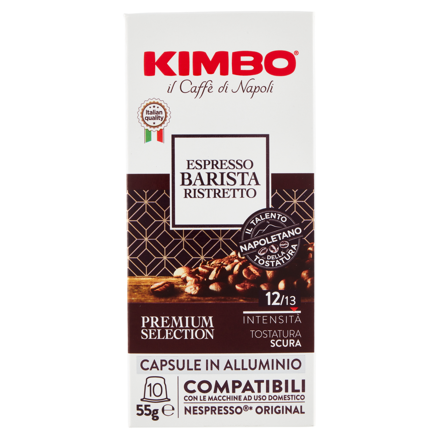 10 cápsulas compatibles *NESPRESSO Espresso Intenso KIMBO