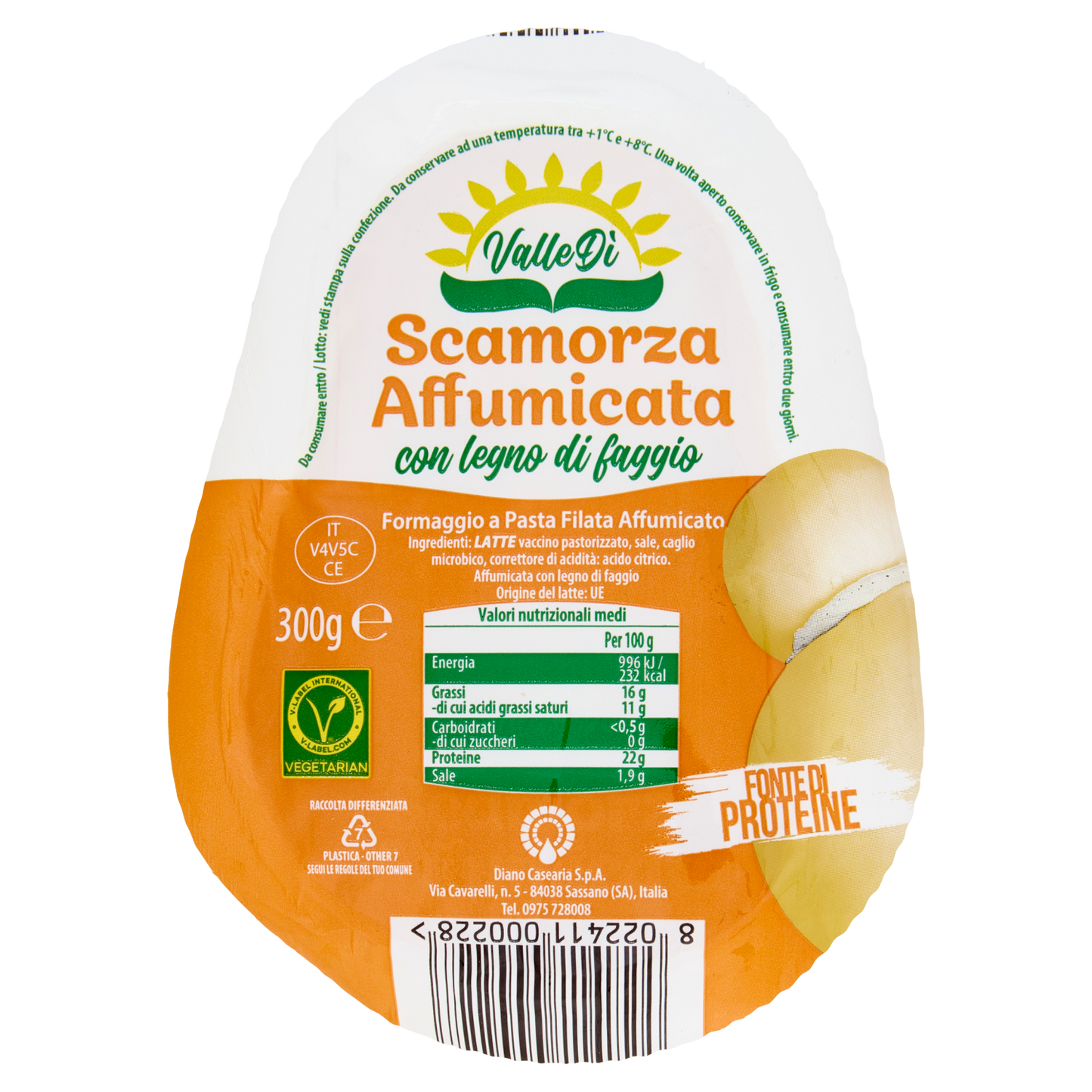 Scamorza Affumicata con Legno di Faggio ValleDi 300 g
