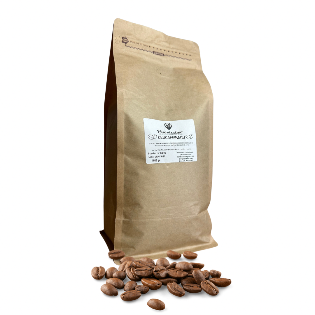 Café en grano DESCAFEINADO Buonissimo Café 1 kg