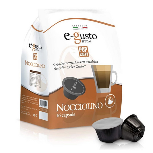 16 cápsulas NOCCIOLINO compatibles *DOLCE GUSTO Pop Caffè