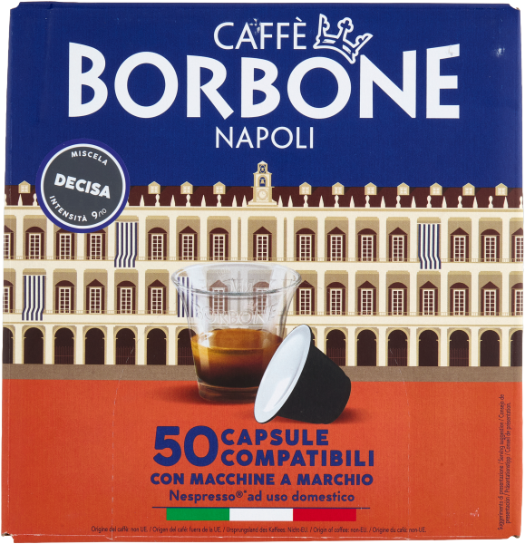 50 cápsulas compatibles NESPRESSO* DECISA Caffè Borbone