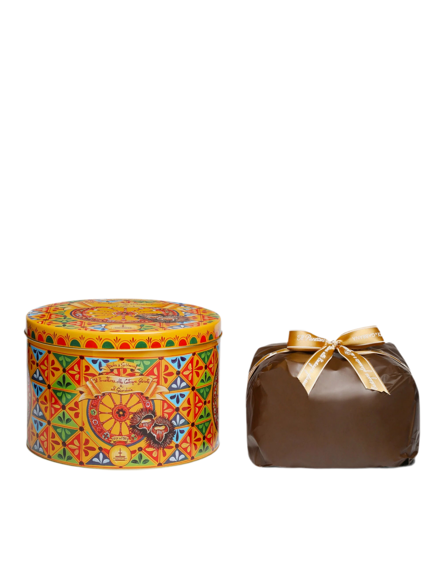 Panettone DOLCE&GABBANA Fiasconaro CON CASTAÑAS GLASEADAS Y GIANDUIA 1 kg