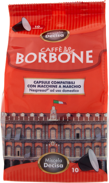 10 cápsulas compatibles *NESPRESSO Caffè Borbone DECISA