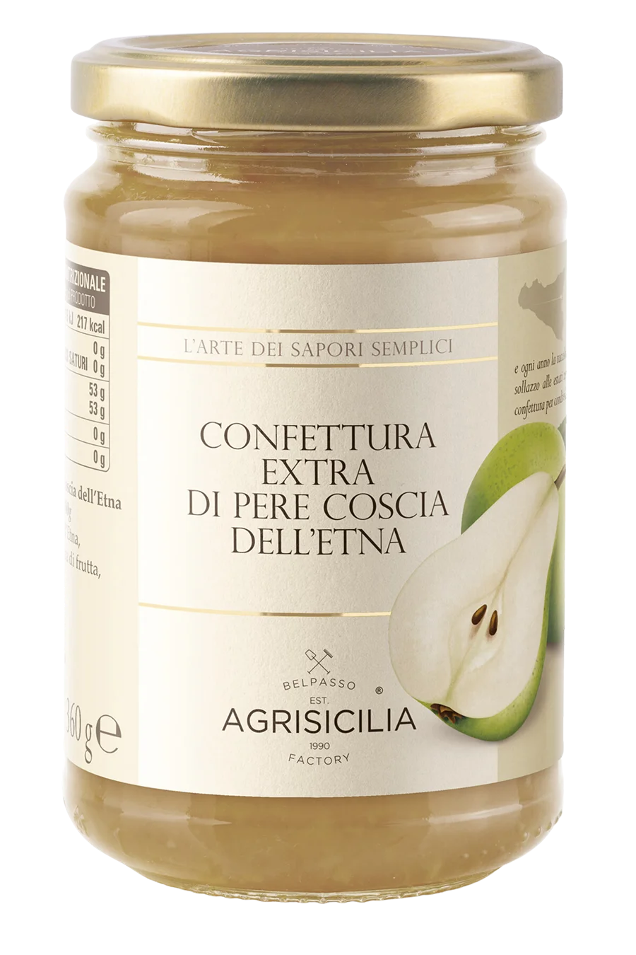 Confettura Extra di Pere Coscia dell’Etna 360g Agrisicilia