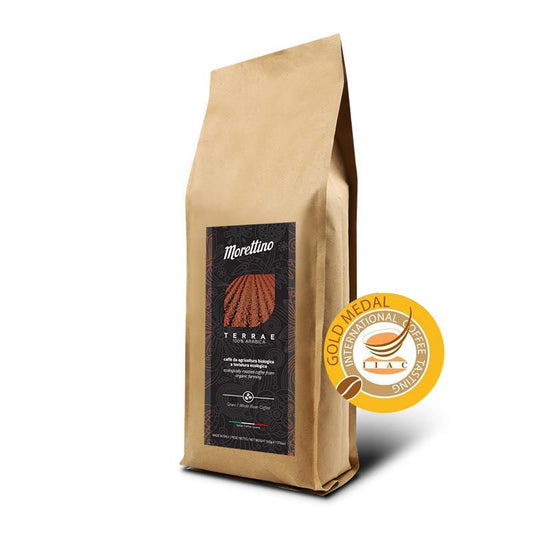 Café en grano TERRAE 100% Arabica Biológico Morettino 500 gr