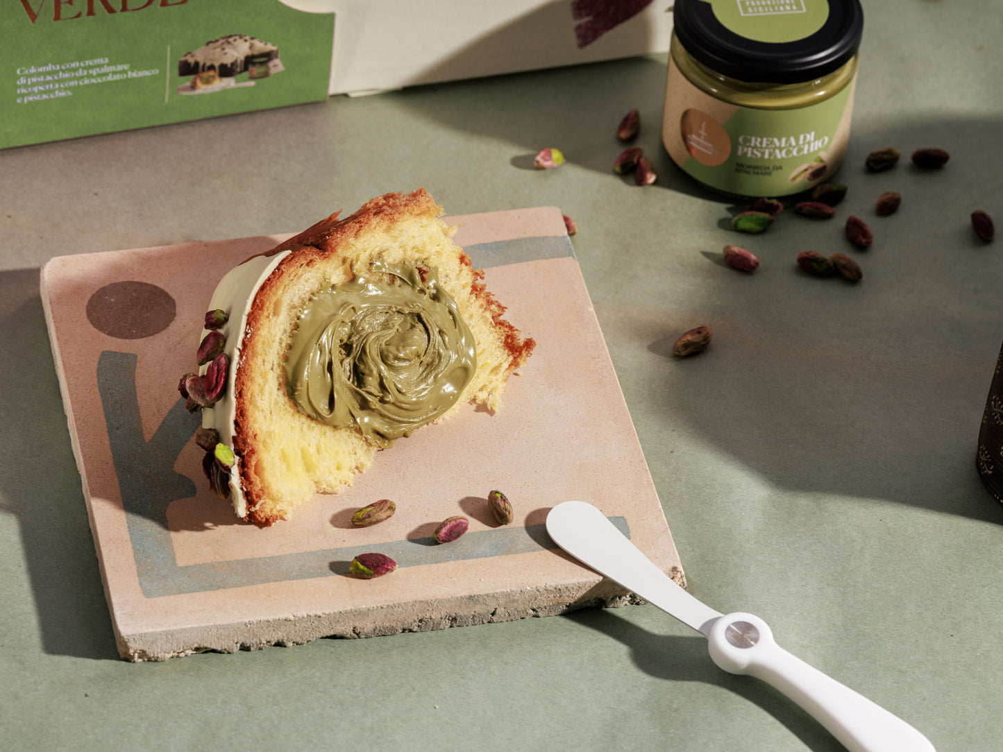 Colomba Artesanal Fiasconaro de PISTACHO ORO VERDE 1 kg