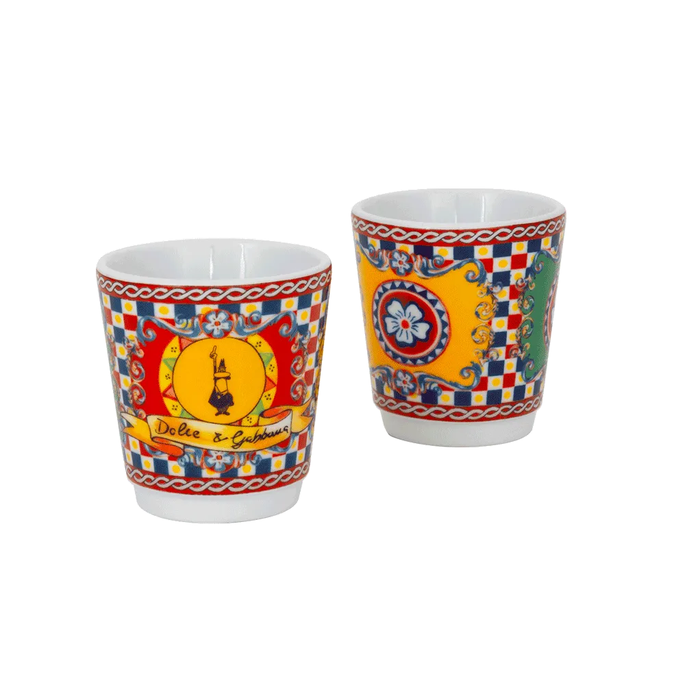 Set Moka Express Carretto Siciliano 2 tazas, Bialetti Dolce&Gabbana