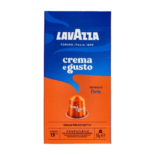 10 cápsulas compatibles NESPRESSO* Crema e Gusto FORTE Lavazza