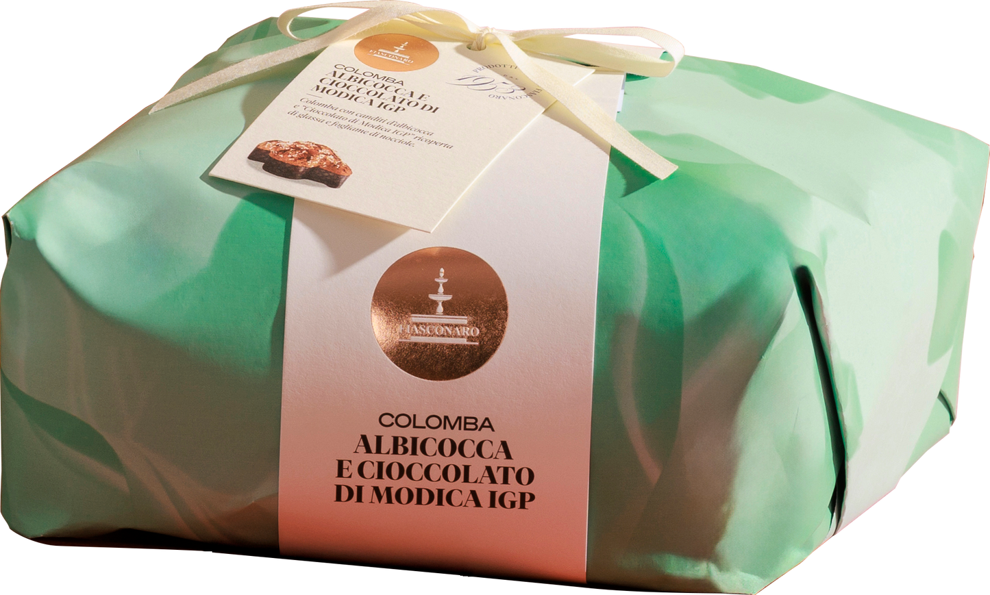 Colomba Artesanal Fiasconaro ALBARICOQUE Y CHOCOLATE NEGRO 1 kg