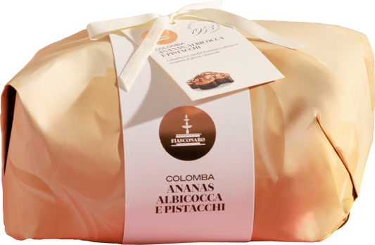 Colomba Artesanal Fiasconaro con PIÑA, ALBARICOQUE Y PISTACHOS 750 gr