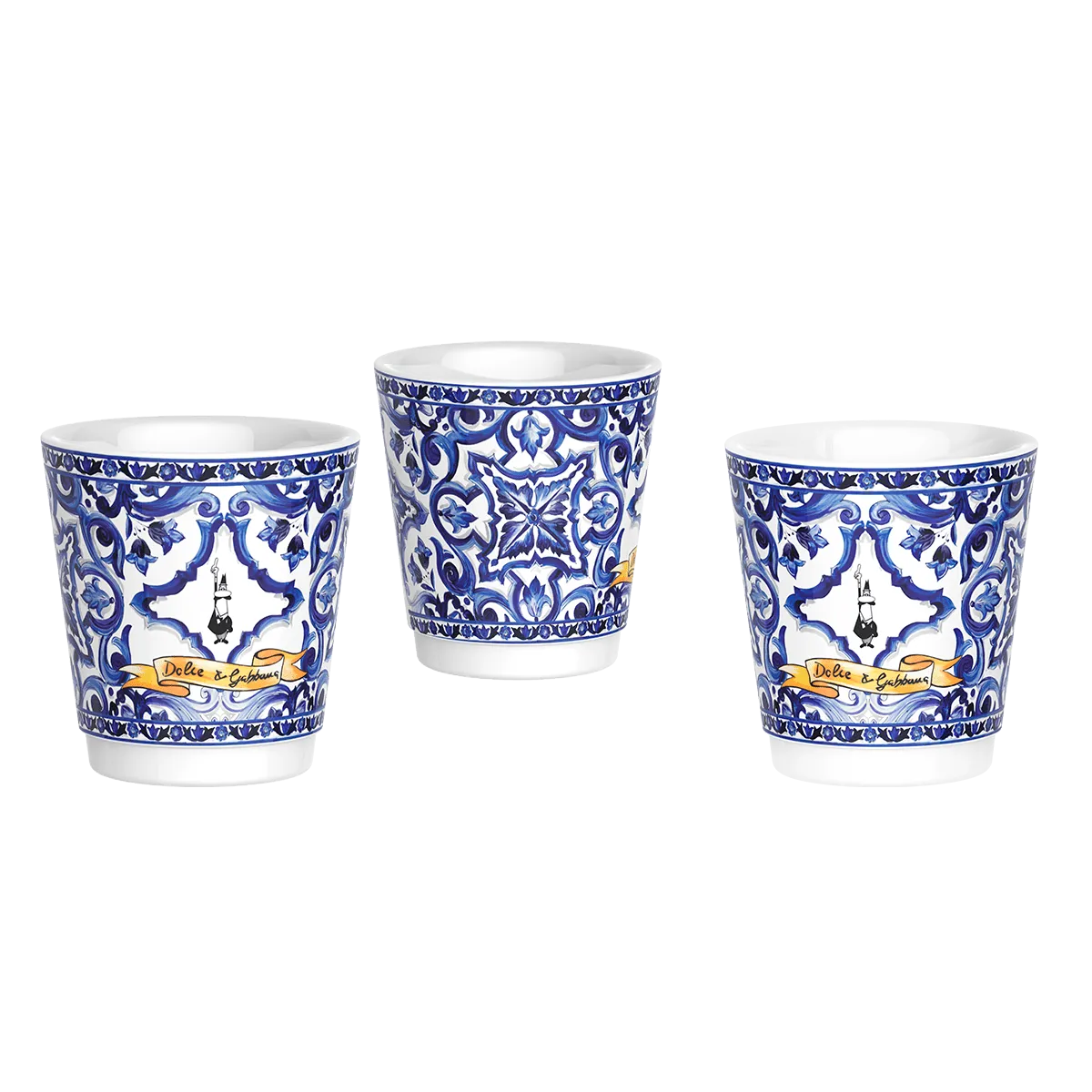 Set Moka Express 3 Tazas Blu Mediterraneo Bialetti Dolce&Gabbana