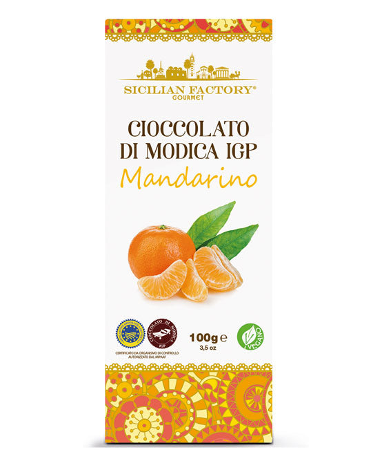 Cioccolato di Modica IGP MANDARINO 100 gr Sicilian Factory