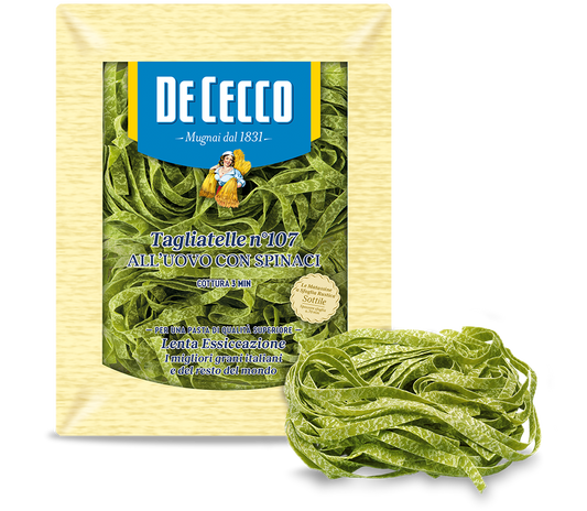 Tagliatelle n° 107 all'uovo con spinaci 250g DeCecco