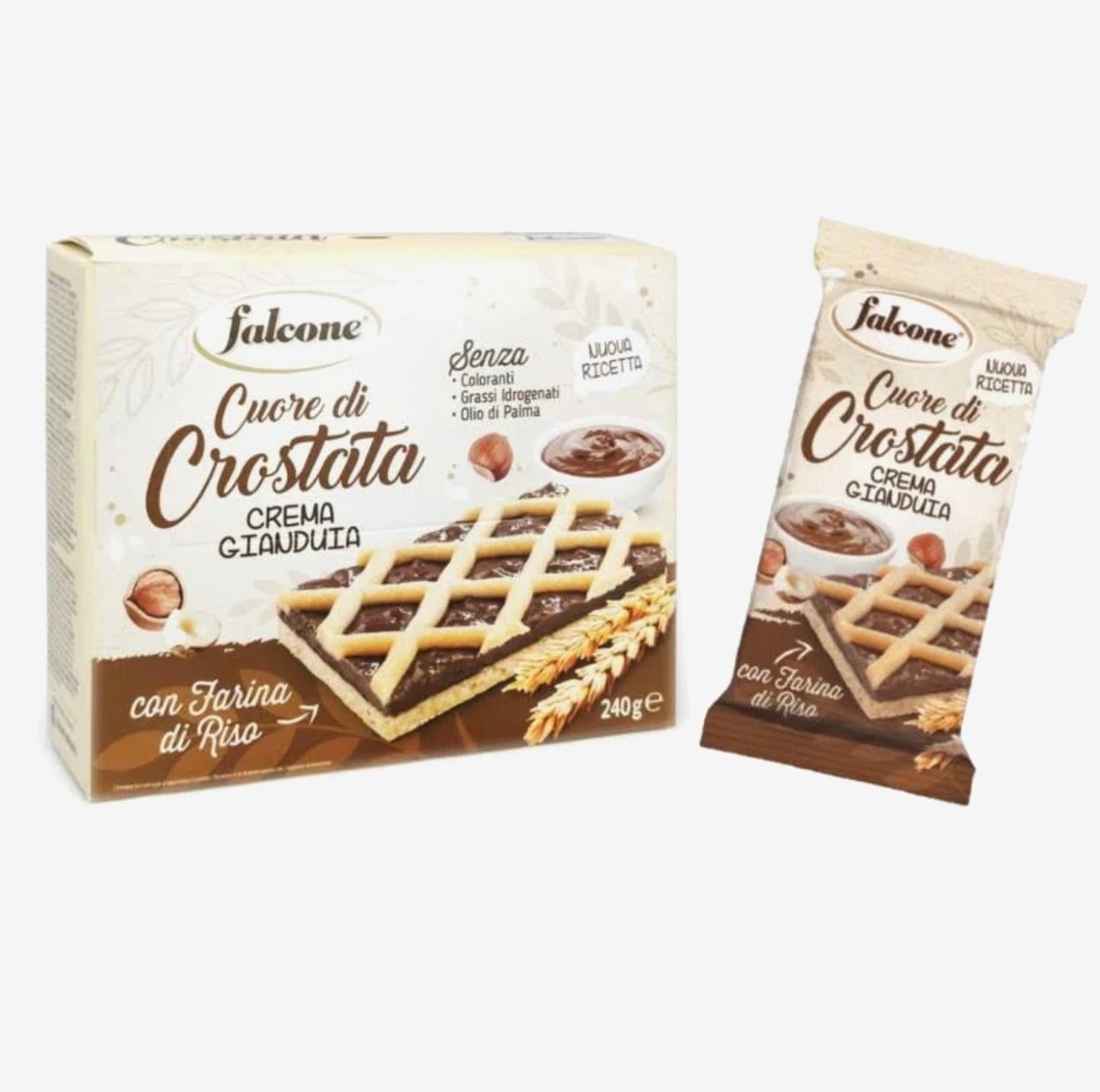 Cuore di Crostata con crema alla Gianduia 240g Falcone