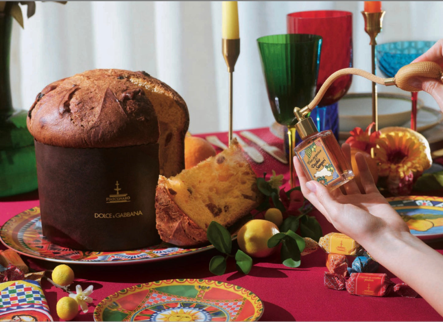 Panettone Artesanal DOLCE&GABBANA Fiasconaro TRADIZIONALE AL VINO PERPETUO VECCHIO SAMPERI 1 Kg