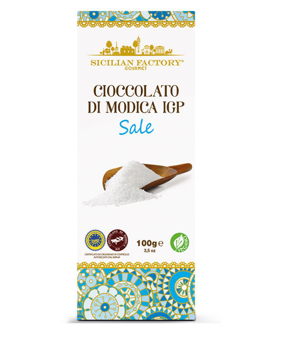 Cioccolato di Modica IGP SALE 100 gr Sicilian Factory