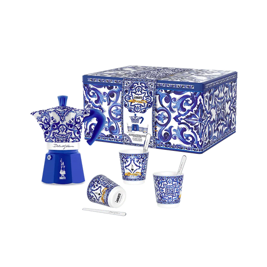 Set Moka Express Blu Mediterraneo 6 tazas Bialetti Dolce&Gabbana