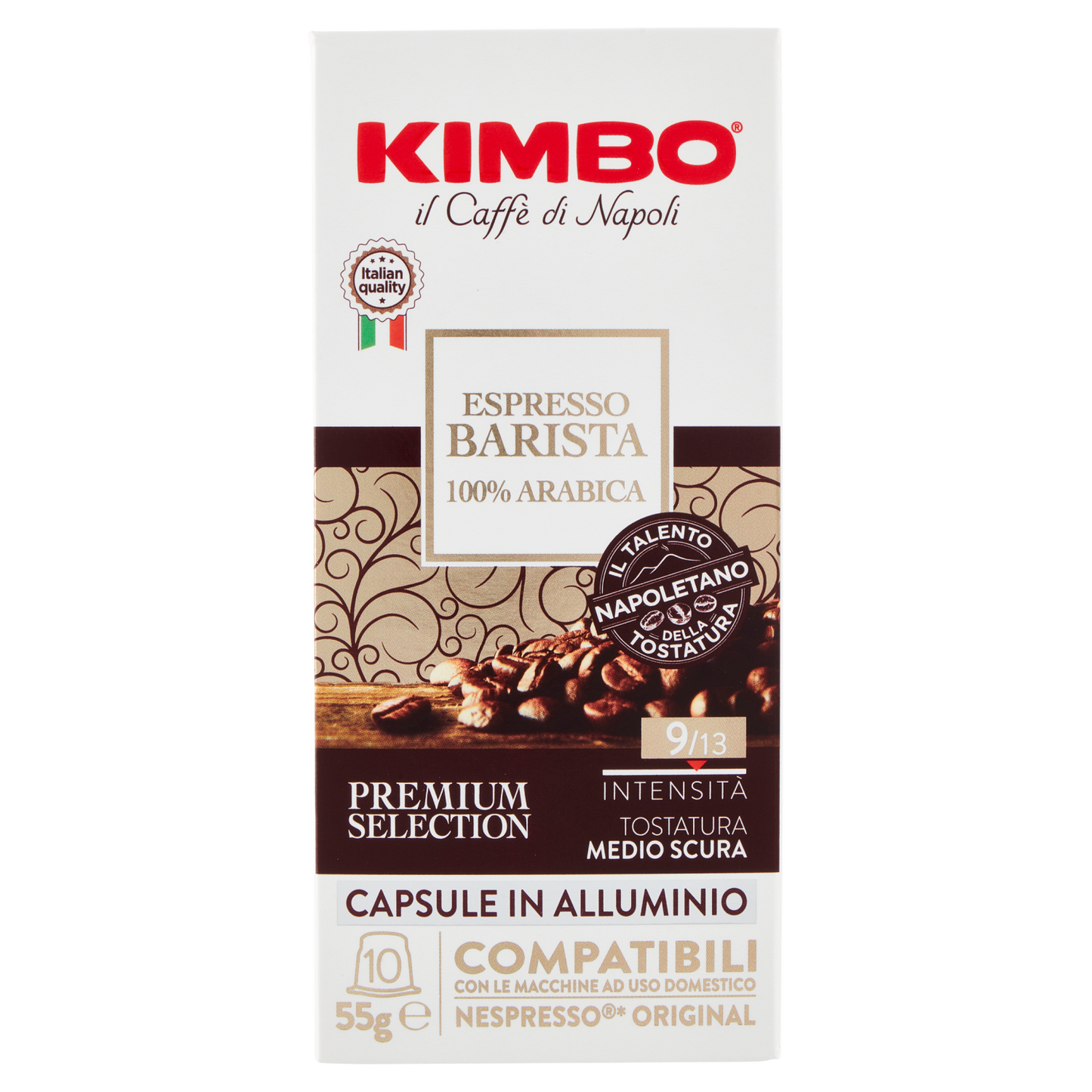 10 cápsulas compatibles *NESPRESSO Espresso Barista 100% Arabica KIMBO