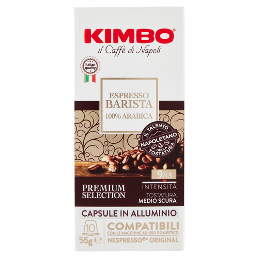10 cápsulas compatibles *NESPRESSO Espresso Barista 100% Arabica KIMBO
