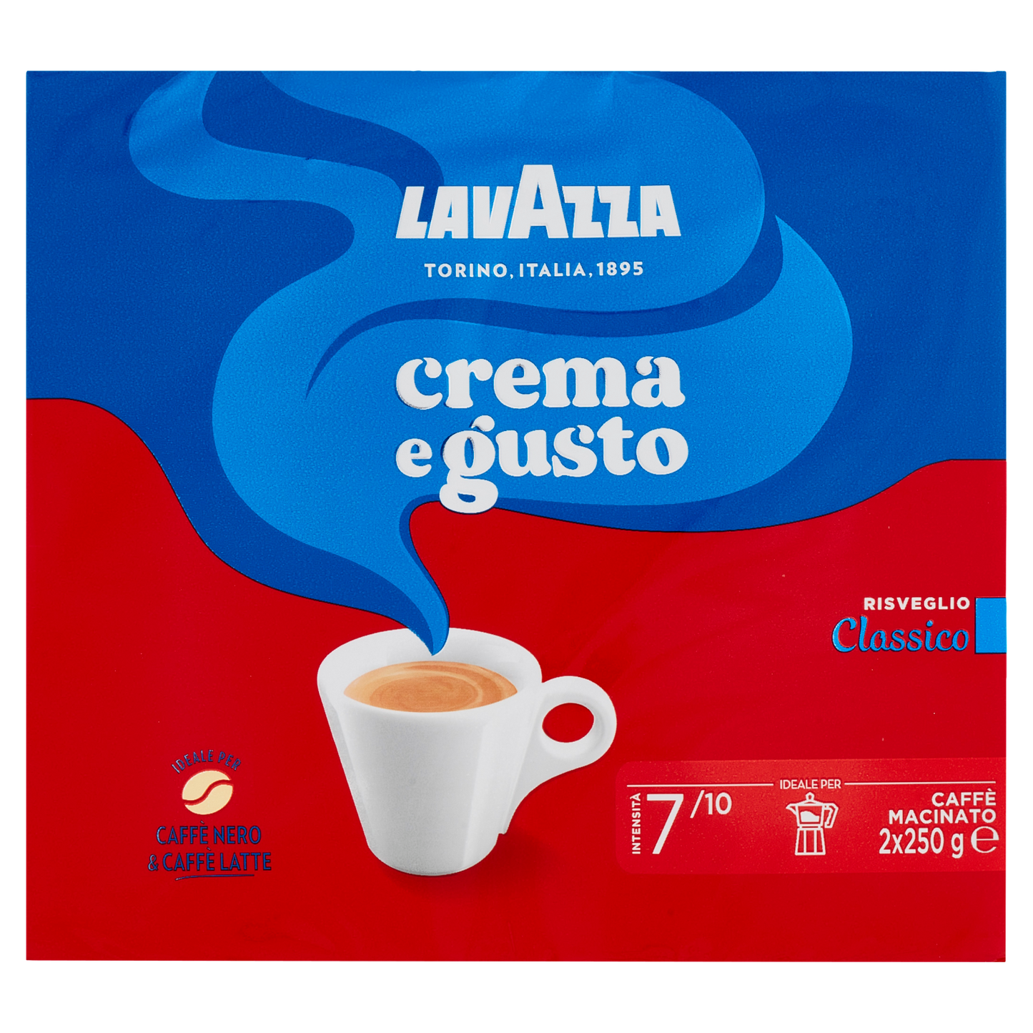 Café molido Crema e Gusto Classico LAVAZZA 2 x 250 g