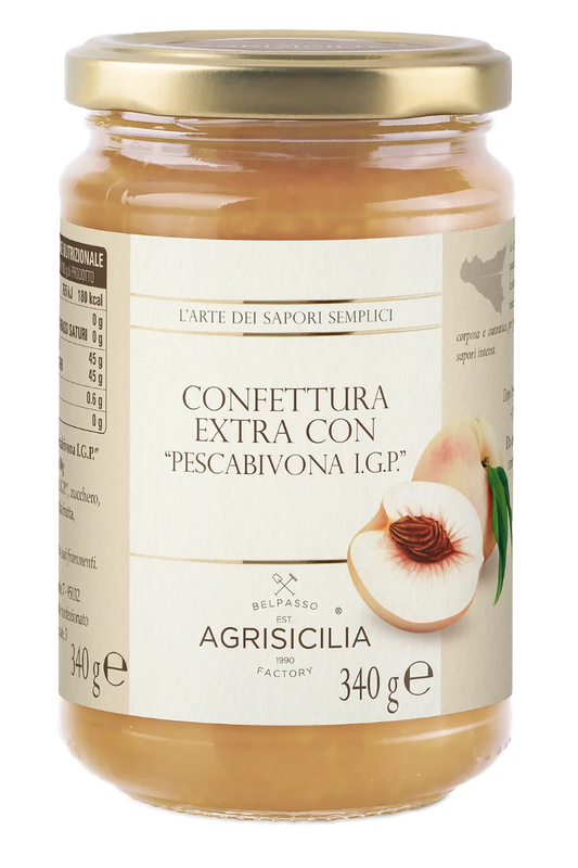 Confettura Extra con Pesca di Bivona I.G.P 340g Agrisicilia