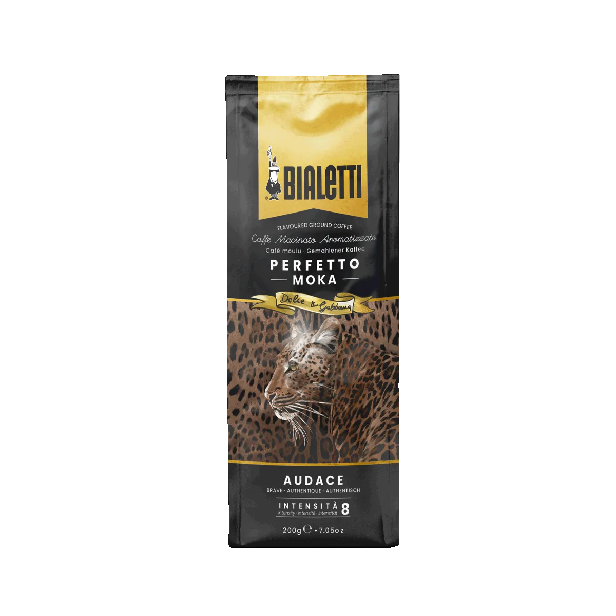 Café molido Perfetto Moka “Audace” Bialetti x Dolce&Gabbana 200 gr