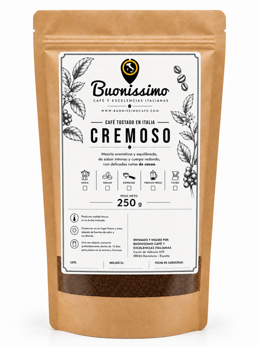 Café molido CREMOSO 250 g Buonissimo café