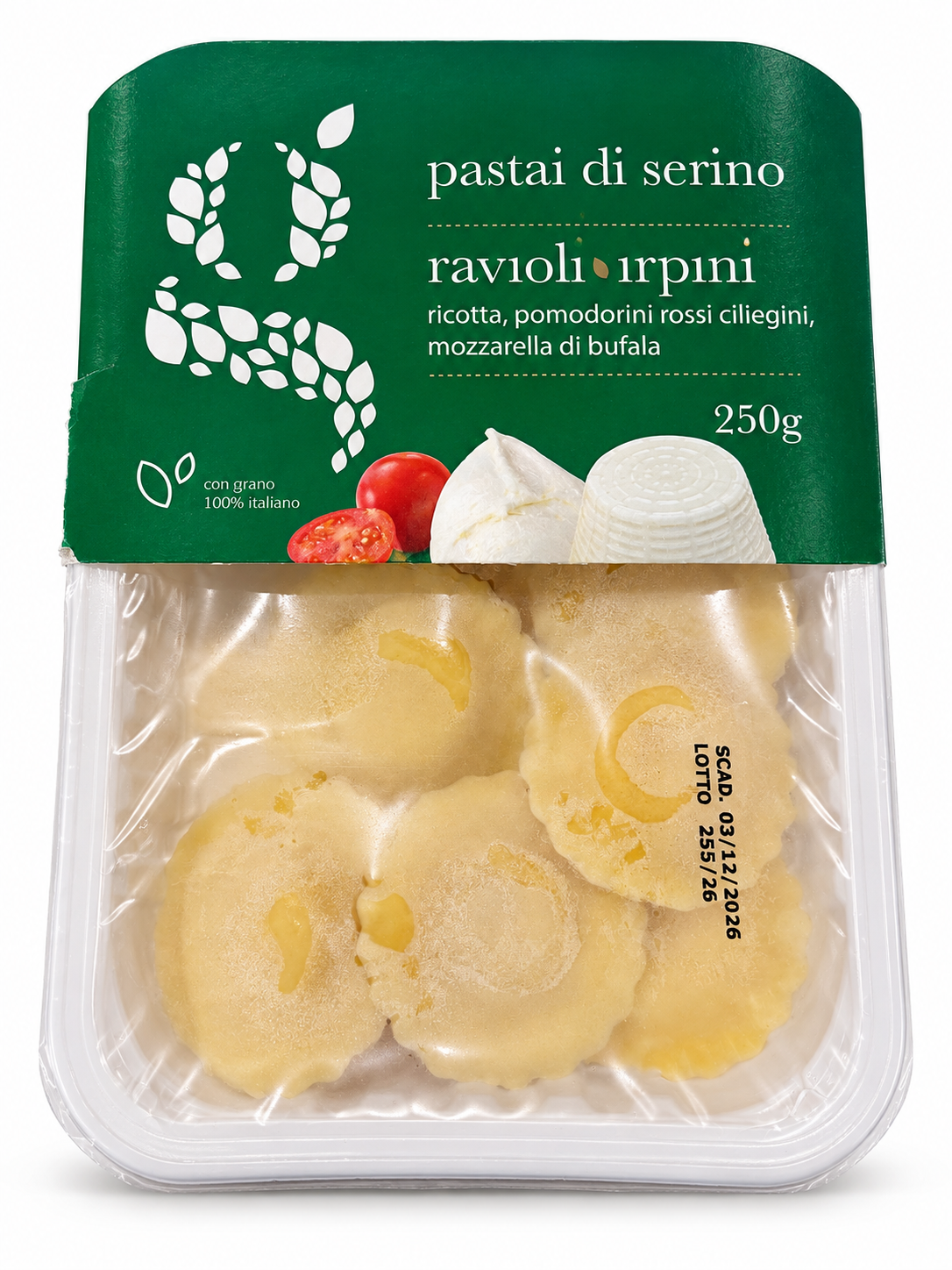 Ravioli Ricotta, Pomodorini e Mozzarella di Bufala Graziano 250 g