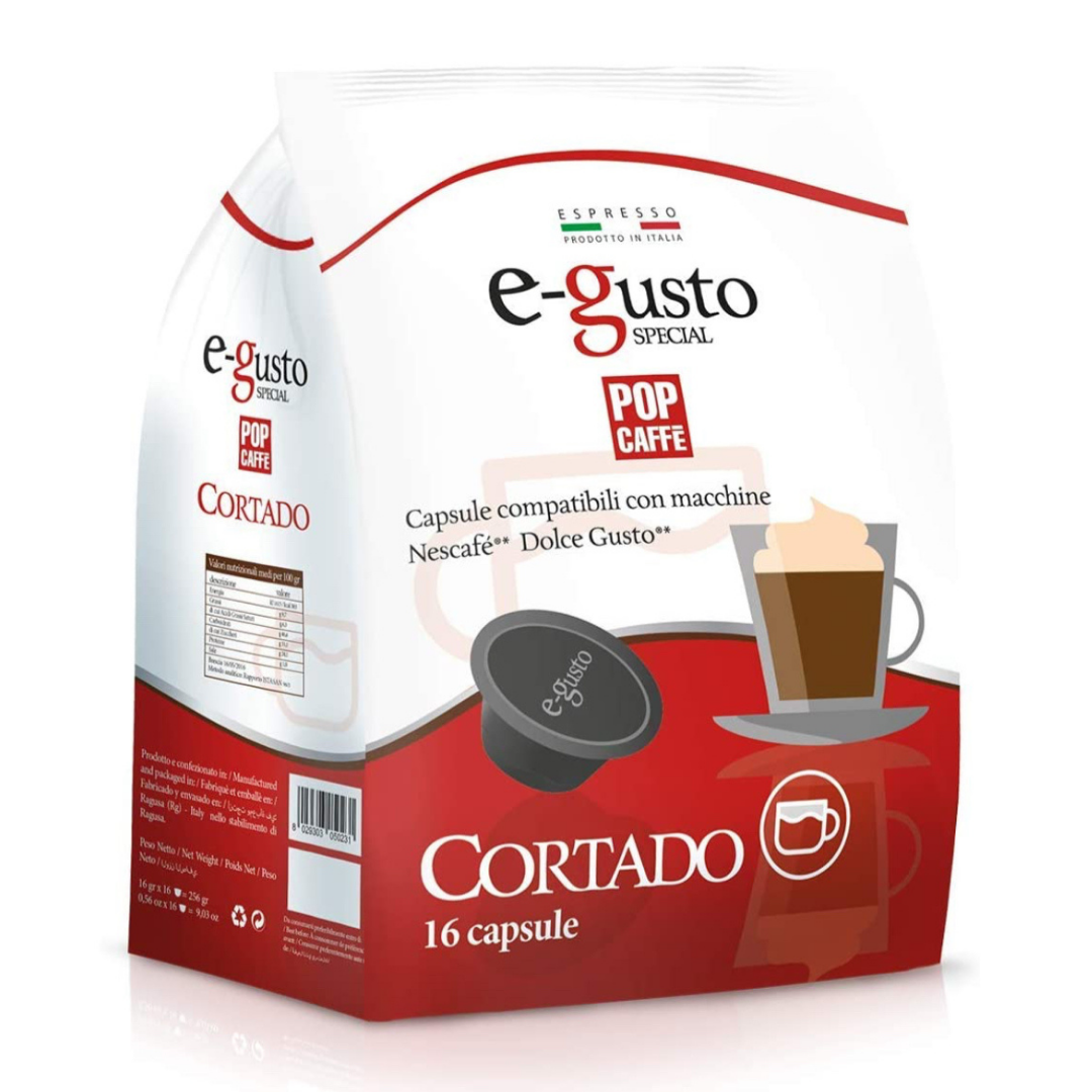 16 cápsulas CORTADO compatibles *DOLCE GUSTO