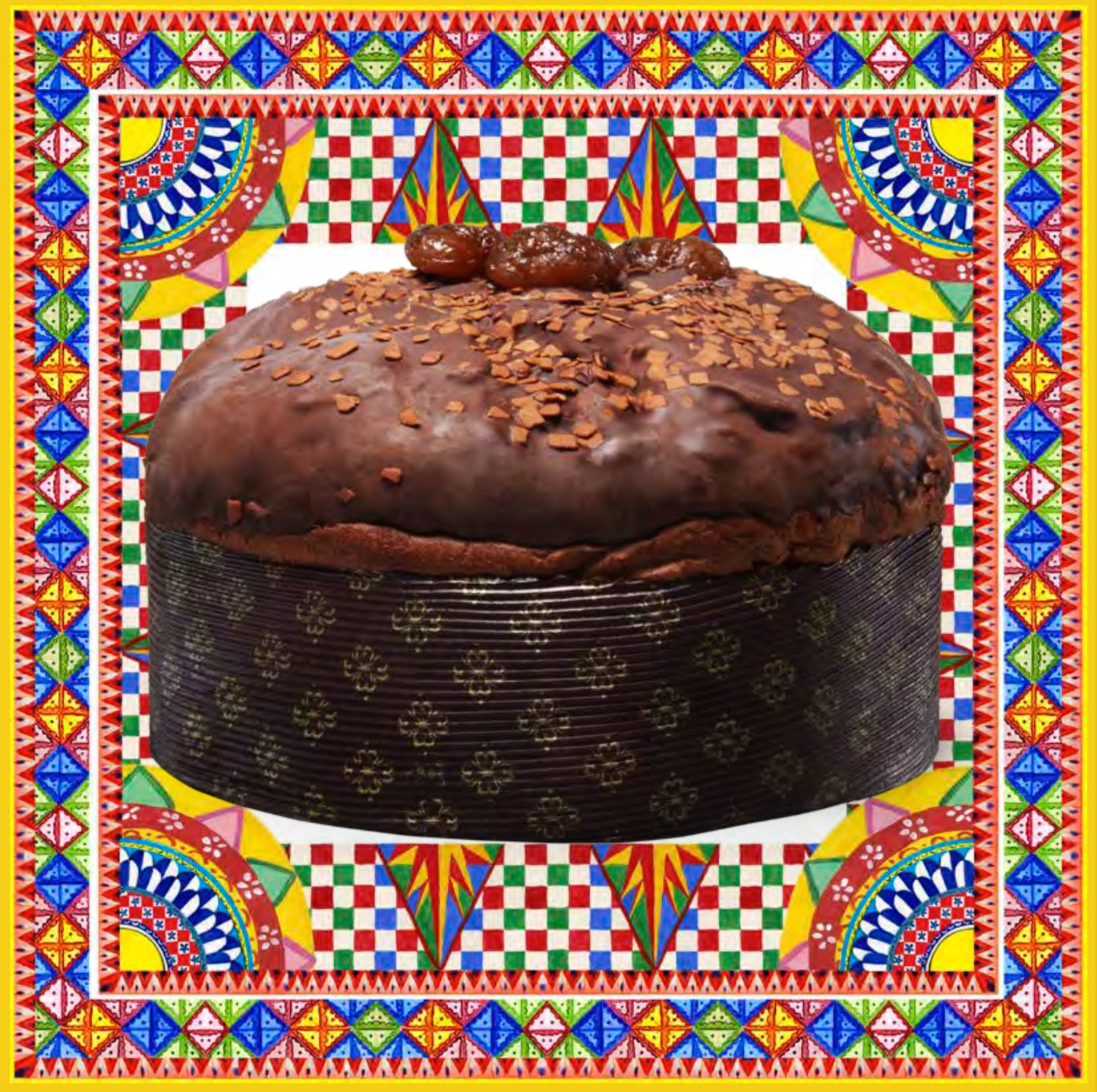 Panettone DOLCE&GABBANA Fiasconaro CON CASTAÑAS GLASEADAS Y GIANDUIA 1 kg